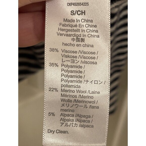 Madewell Womens Striped Mock Neck Sweater S Black & White‎ - Viscose Blend - Picture 3 of 12